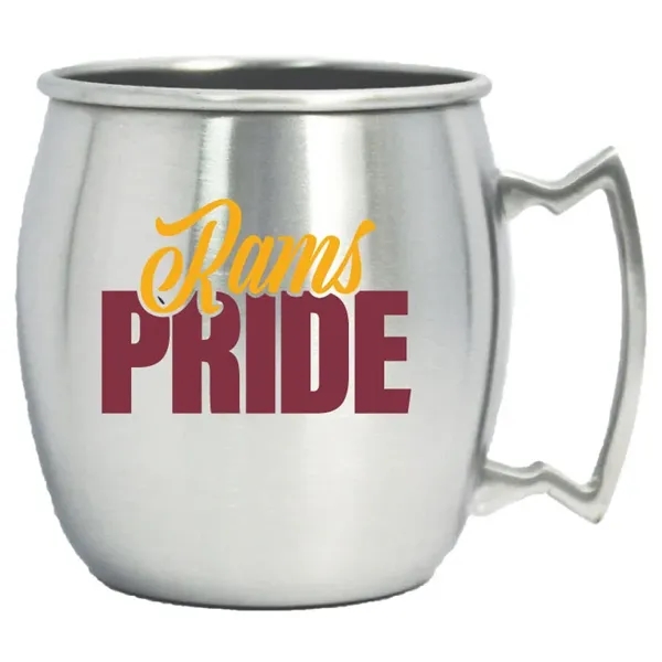 Stainless steel Moscow mule mug, 14 oz, rolled up drinking rim,... from ASI 36988 Artek USA Inc