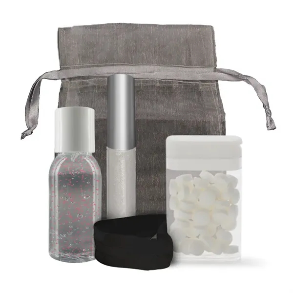 Women's gift set including Sanitizer, Lip Gloss, Hair-Tie, and Peppermints in... from ASI 88060 Snugz/USA Inc / SnugZ USA®