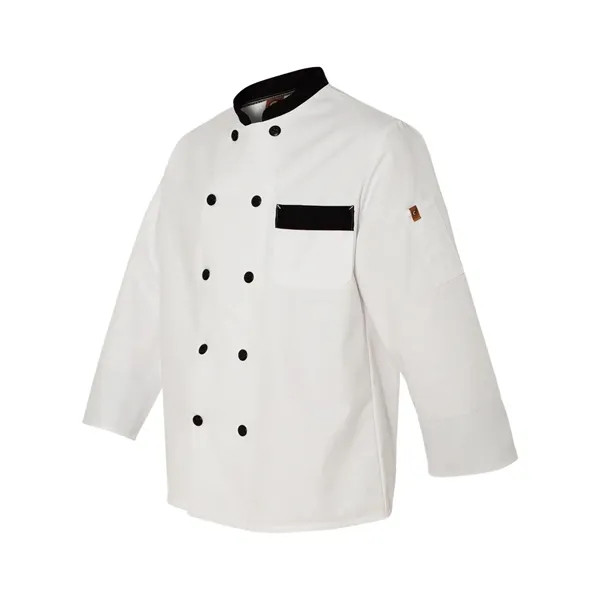 White garnish chef coat with black trim on the collar, cuffs,... from ASI 84358 S&S Activewear