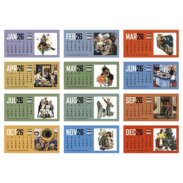 The Saturday Evening Post Desk Calendar... from ASI 40480 Koozie Group / Norwood Triumph Calendar