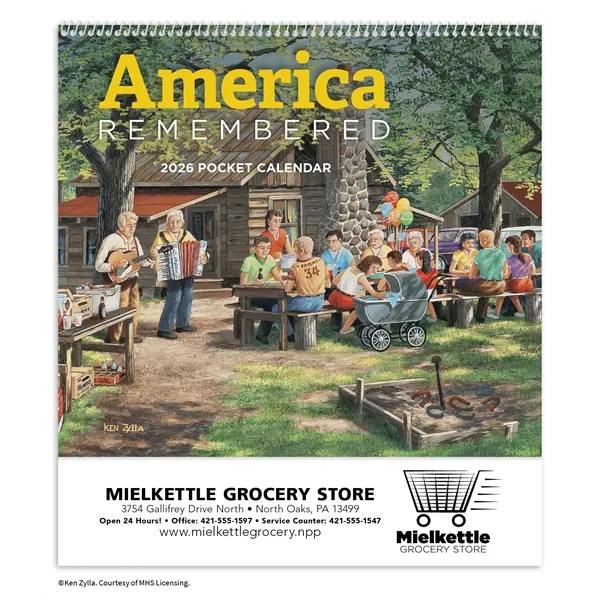 America Remembered Pocket Calendar... from ASI 40480 Koozie Group / HotLine®