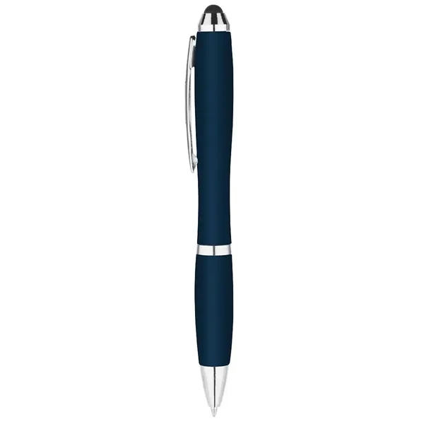 5 3/8" x 1/2" twist-action ballpoint pen with stylus, plastic grip... from ASI 88060 Snugz/USA Inc / Sweda®