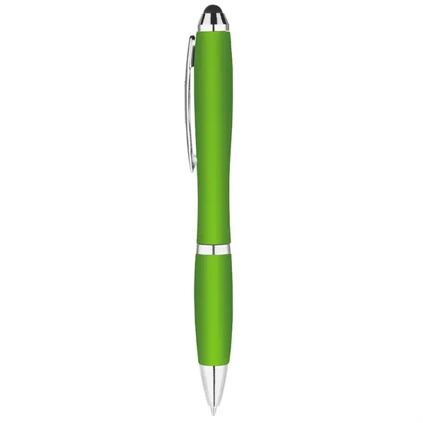 5 3/8" x 1/2" twist-action ballpoint pen with stylus, plastic grip... from ASI 88060 Snugz/USA Inc / Sweda®