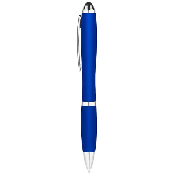 5 3/8" x 1/2" twist-action ballpoint pen with stylus, plastic grip... from ASI 88060 Snugz/USA Inc / Sweda®