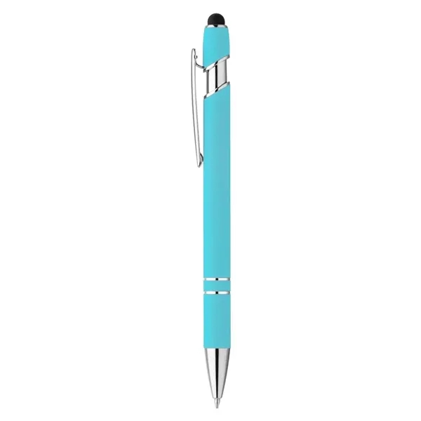 Plunger-action pen with a slim aluminum barrel featuring a soft-touch coating... from ASI 88060 Snugz/USA Inc / Sweda®