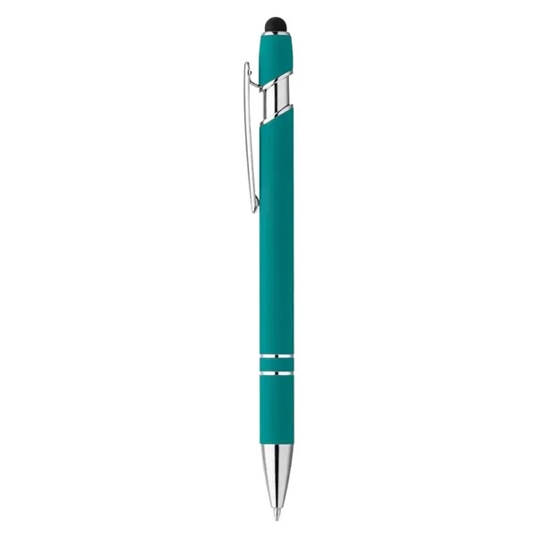 Plunger-action pen with a slim aluminum barrel featuring a soft-touch coating... from ASI 88060 Snugz/USA Inc / Sweda®