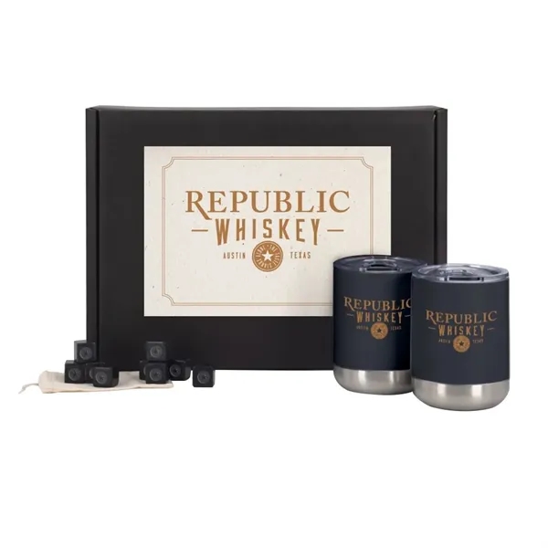 Gift set with two 15 oz. insulated tumblers and nine laser-etched... from ASI 88060 Snugz/USA Inc