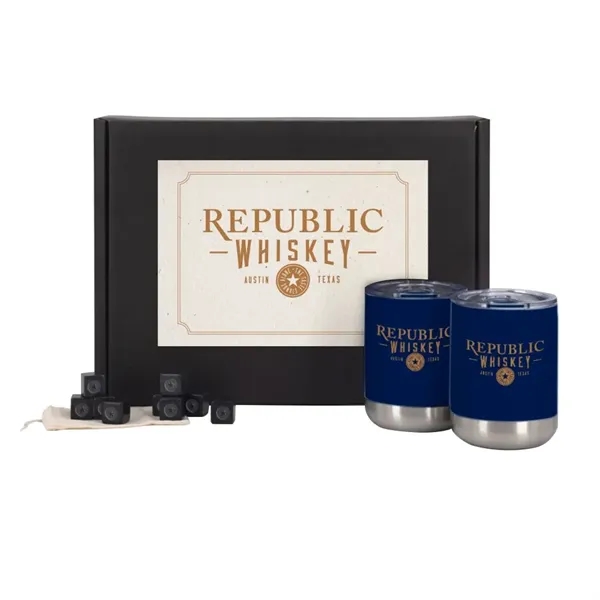 Gift set with two 15 oz. insulated tumblers and nine laser-etched... from ASI 88060 Snugz/USA Inc