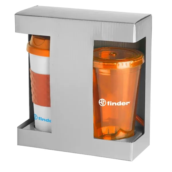 Hot-n-Cold gift set with a 16 oz. tumbler and travel mug... from ASI 88060 Snugz/USA Inc / Sweda®