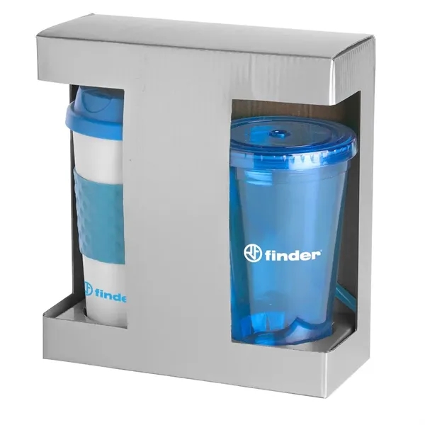 Hot-n-Cold gift set with a 16 oz. tumbler and travel mug... from ASI 88060 Snugz/USA Inc / Sweda®