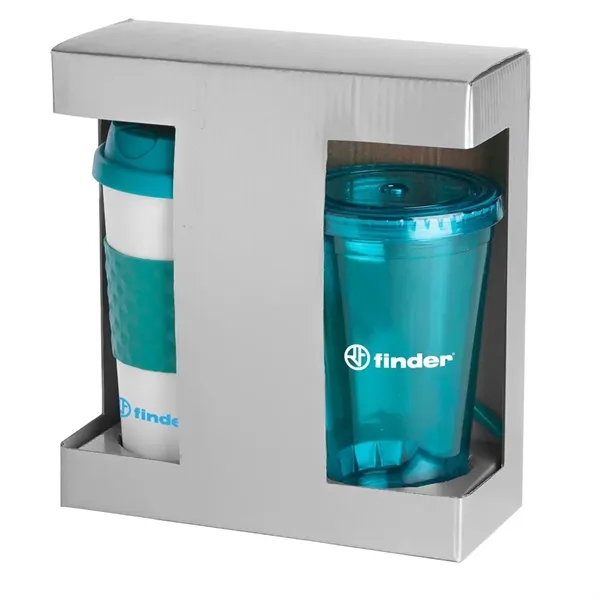 Hot-n-Cold gift set with a 16 oz. tumbler and travel mug... from ASI 88060 Snugz/USA Inc / Sweda®