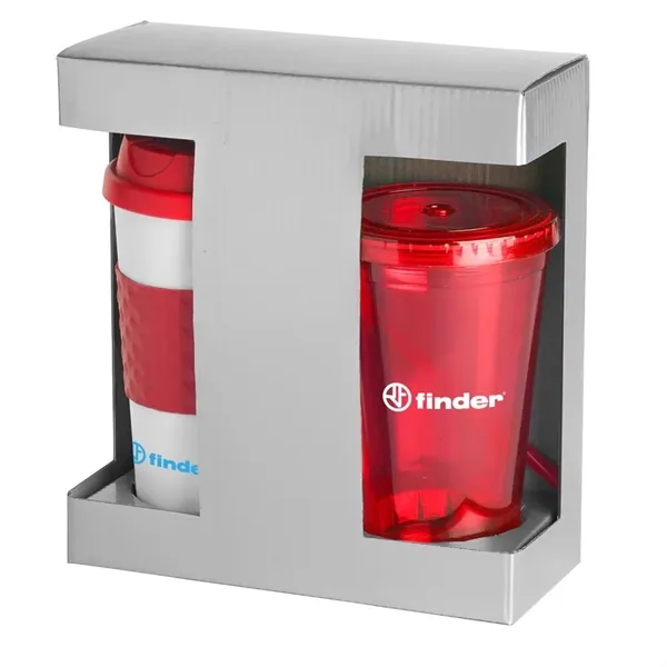 Hot-n-Cold gift set with a 16 oz. tumbler and travel mug... from ASI 88060 Snugz/USA Inc / Sweda®