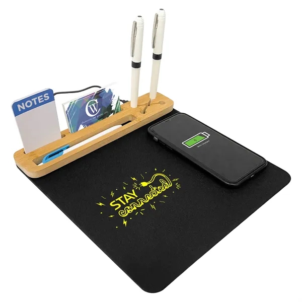 Eco Mouse Pad with 10W Wireless Charger... from ASI 40480 Koozie Group