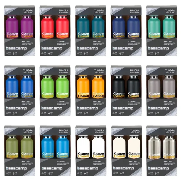 20 ounce water bottle two-pack with an insulated design, screw-top lid... from ASI 88060 Snugz/USA Inc / Sweda®