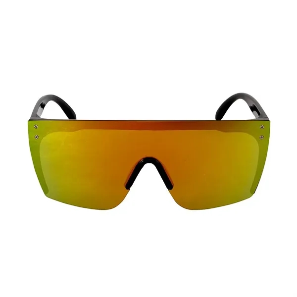 Sunglasses with mirror-finish lenses, wrap-around design and UV400 protection.... from ASI 88060 Snugz/USA Inc