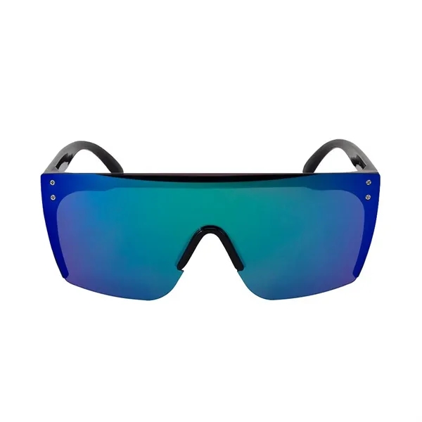Sunglasses with mirror-finish lenses, wrap-around design and UV400 protection.... from ASI 88060 Snugz/USA Inc