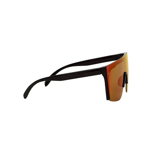 Sunglasses with mirror-finish lenses, wrap-around design and UV400 protection.... from ASI 88060 Snugz/USA Inc