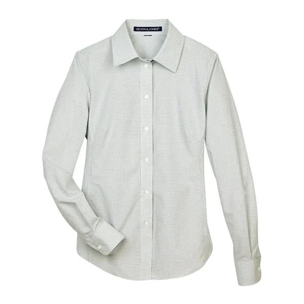 Devon & Jones Women's Crown Collection® Micro Tattersall ...... from ASI 84358 S&S Activewear