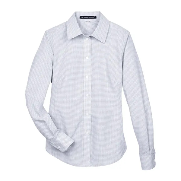 Devon & Jones Women's Crown Collection® Micro Tattersall ...... from ASI 84358 S&S Activewear