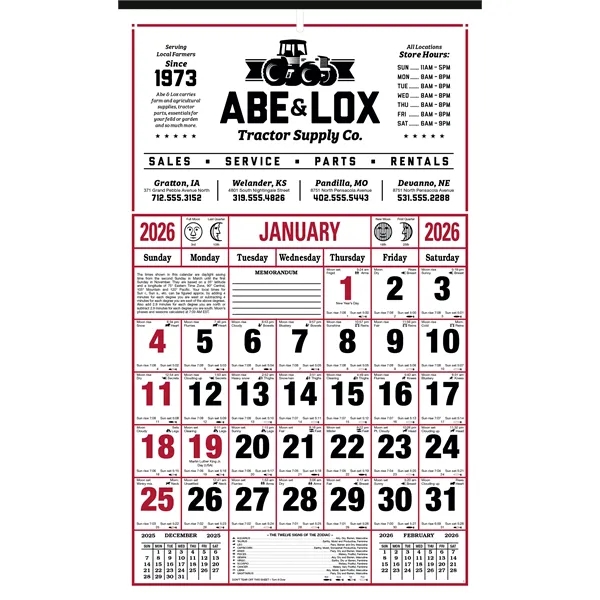 8-Sheet Almanac Calendar... from ASI 40480 Koozie Group