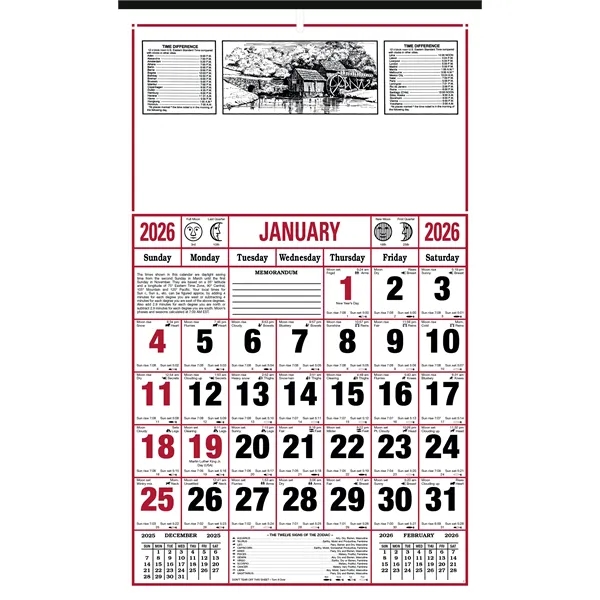 8-Sheet Almanac Calendar... from ASI 40480 Koozie Group