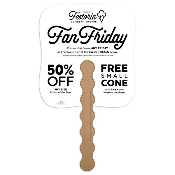 White Stock Fans... from ASI 40480 Koozie Group