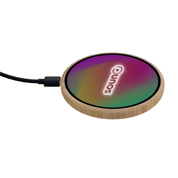 SCX Design™ Full-Color Bamboo 15W Wireless Charger... from ASI 40480 Koozie Group