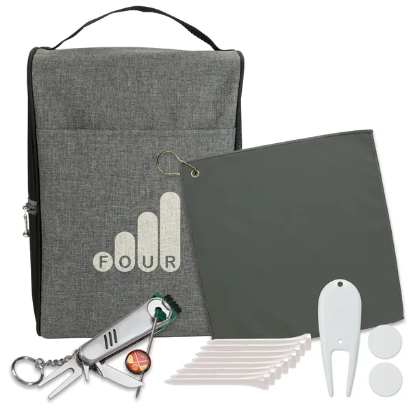 Heathered Shoe Bag Golf Kit... from ASI 40480 Koozie Group