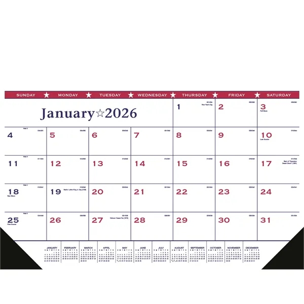 Patriotic Desk Pad with Vinyl Corners... from ASI 40480 Koozie Group / Norwood Triumph Calendar