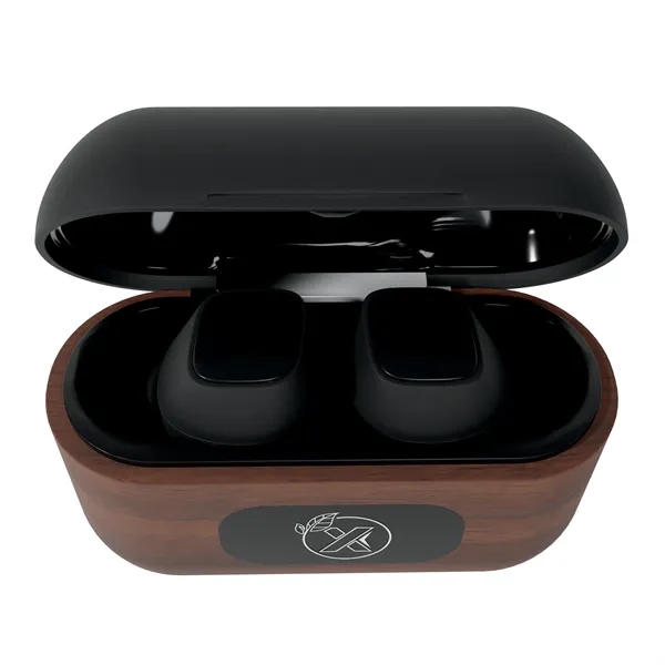 SCX Design™ Walnut Wood Wireless Earbuds and Charging Case... from ASI 40480 Koozie Group