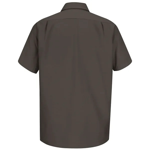 Short sleeve work shirt with double-needle stitching throughout, wrinkle resistance, soil... from ASI 84358 S&S Activewear