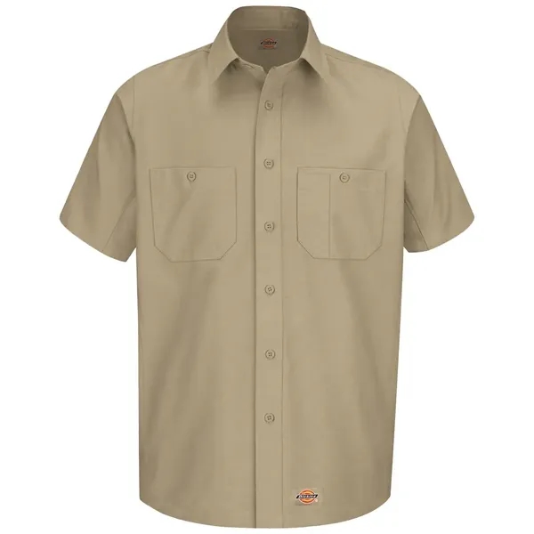 Short sleeve work shirt with double-needle stitching throughout, wrinkle resistance, soil... from ASI 84358 S&S Activewear