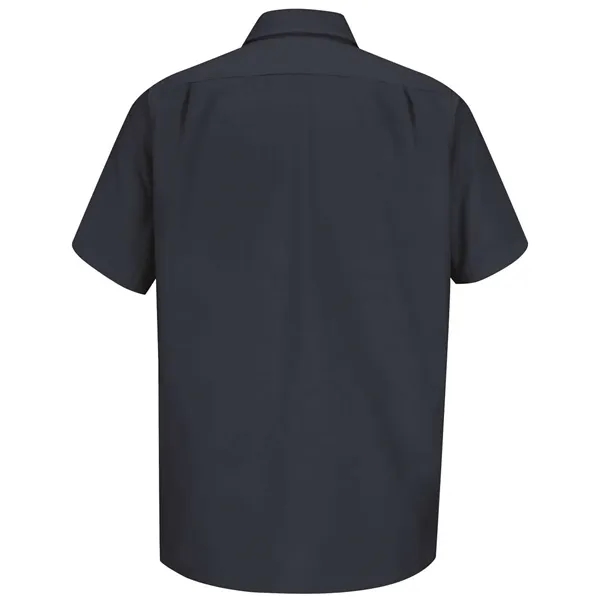 Short sleeve work shirt with double-needle stitching throughout, wrinkle resistance, soil... from ASI 84358 S&S Activewear