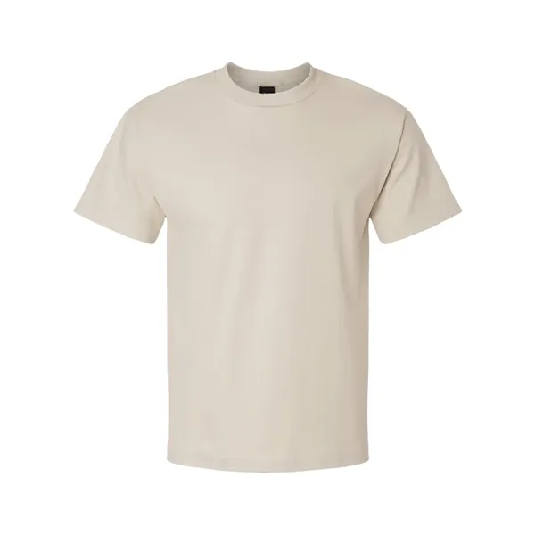 Hanes T-shirt made of 100% ring-spun cotton with double-needle stitching.... from ASI 84358 S&S Activewear