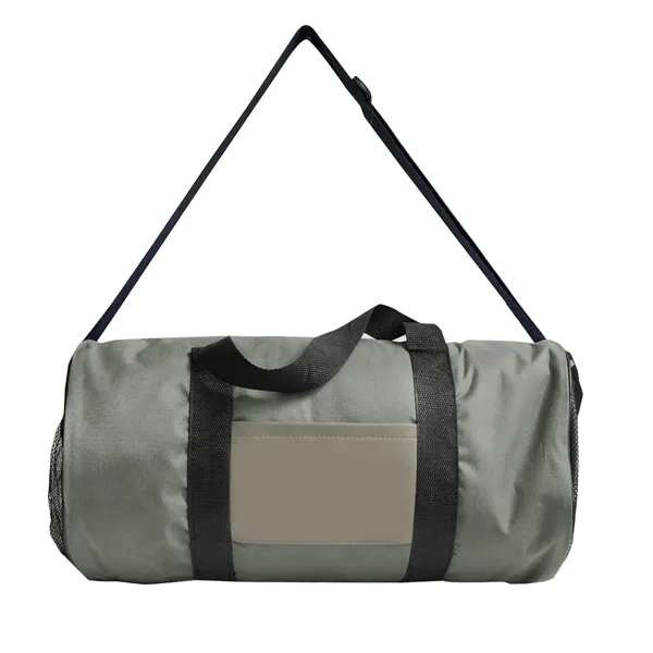 Polyester duffel bag with vinyl pocket, mesh carry handles, adjustable shoulder... from ASI 68507 The Magnet Group / Perfect Line