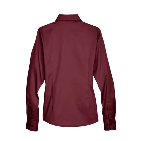 Harriton Women's Easy Blend™ Long-Sleeve Twill Shirt with...... from ASI 84358 S&S Activewear