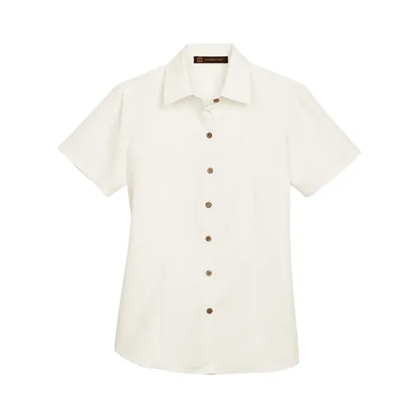 Harriton Women's Barbados Textured Camp Shirt... from ASI 84358 S&S Activewear