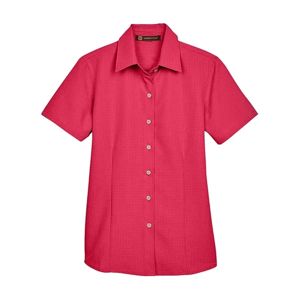 Harriton Women's Barbados Textured Camp Shirt... from ASI 84358 S&S Activewear