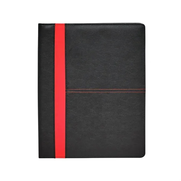 Padfolio with inside flap pocket, elastic pen loop, business card pockets... from ASI 68507 The Magnet Group / Perfect Line