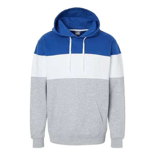 J. America Varsity Fleece Colorblocked Hooded Sweatshirt... from ASI 84358 S&S Activewear