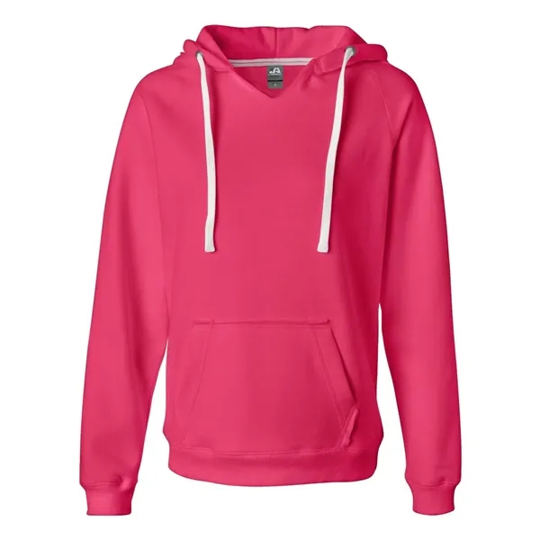 Women's brushed v-neck hooded sweatshirt. Blank product.... from ASI 84358 S&S Activewear
