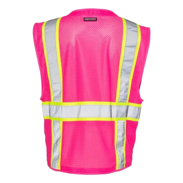 100% polyester mesh vest with 2" wide reflective material and multiple... from ASI 84358 S&S Activewear