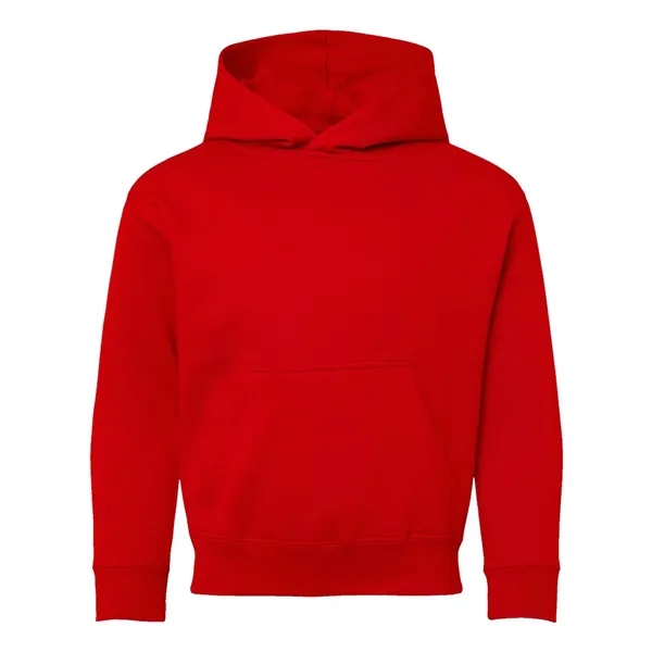 Youth pullover hooded sweatshirt made of 60/40 cotton/polyester fleece with coverstitched... from ASI 84358 S&S Activewear