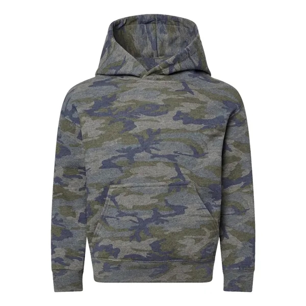 Youth pullover hooded sweatshirt made of 60/40 cotton/polyester fleece with coverstitched... from ASI 84358 S&S Activewear