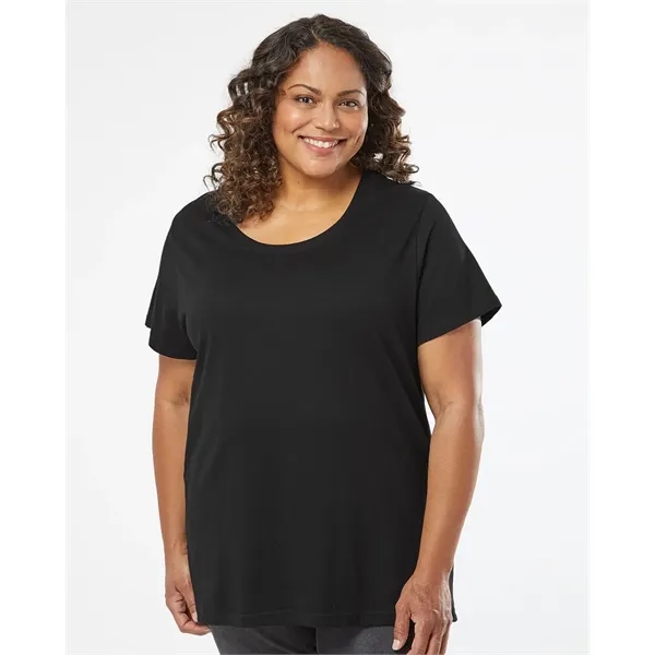 LAT Curvy Collection Women's Fine Jersey Tee... from ASI 84358 S&S Activewear