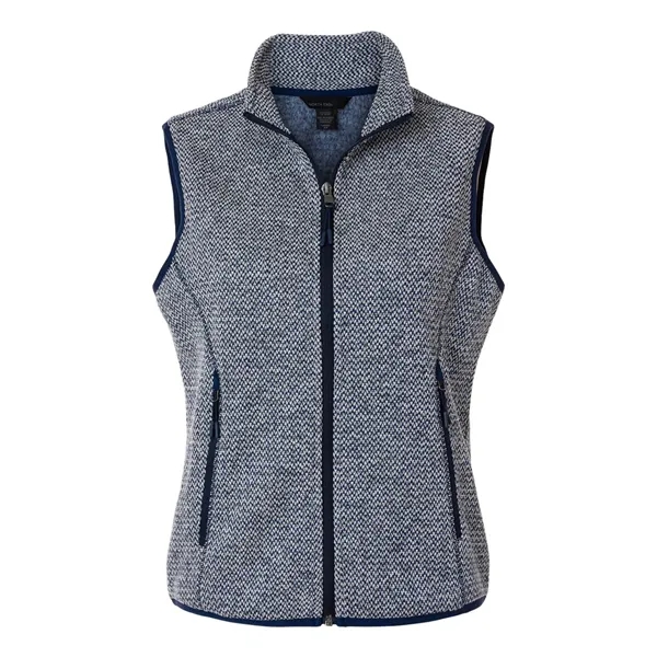 North End Women's Jasper Jacquard Fleece Vest... from ASI 84358 S&S Activewear