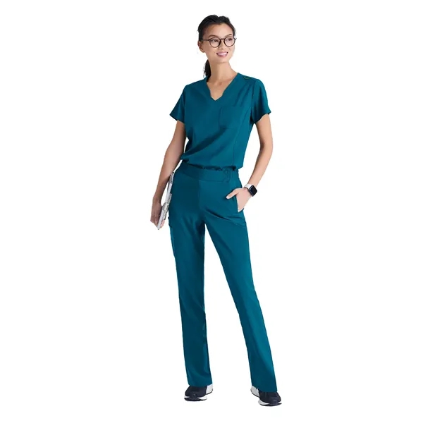 Grey's Anatomy Banded V-Neck Tuck-In Top... from ASI 86018 Scrub Authority