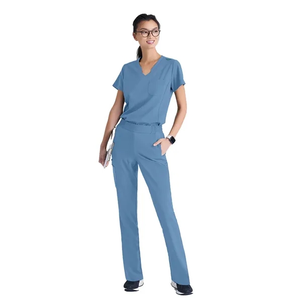 Grey's Anatomy Banded V-Neck Tuck-In Top... from ASI 86018 Scrub Authority