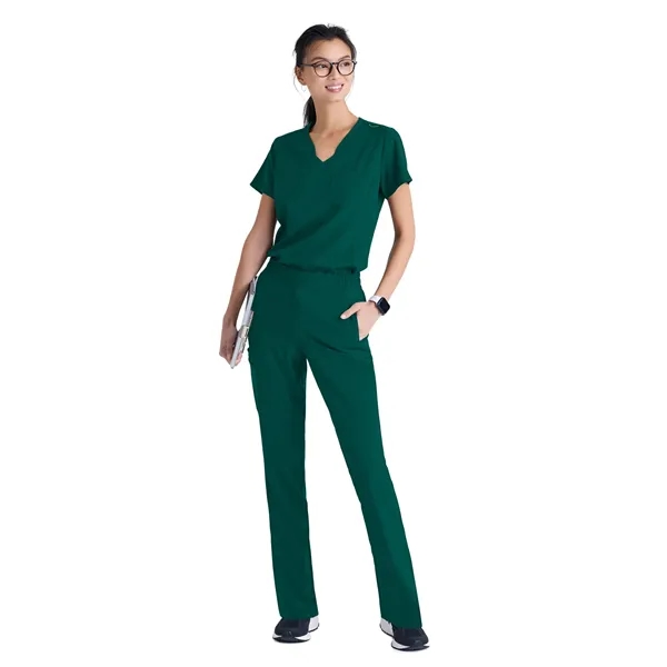 Grey's Anatomy Banded V-Neck Tuck-In Top... from ASI 86018 Scrub Authority