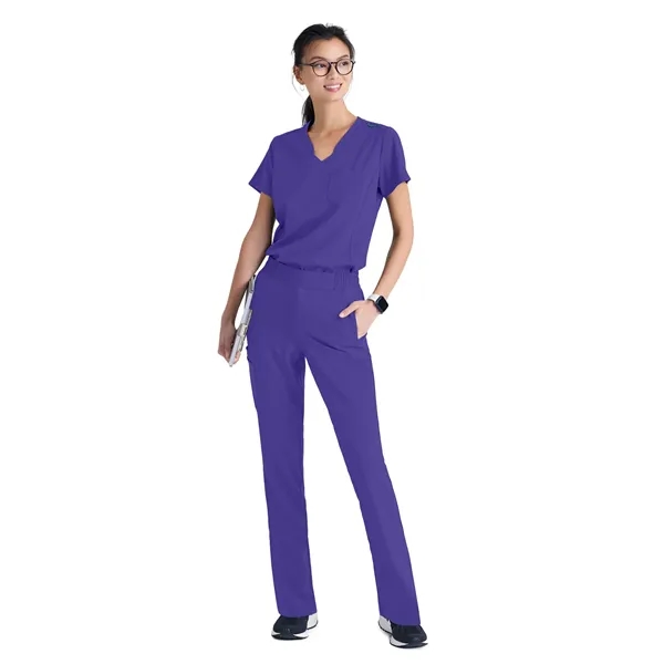 Grey's Anatomy Banded V-Neck Tuck-In Top... from ASI 86018 Scrub Authority